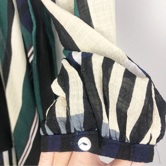 ANTHROPOLOGIE | SUNDAY IN BROOKLYN Leger Striped Side Tie Dress Women’s Size S - Picture 8 of 14